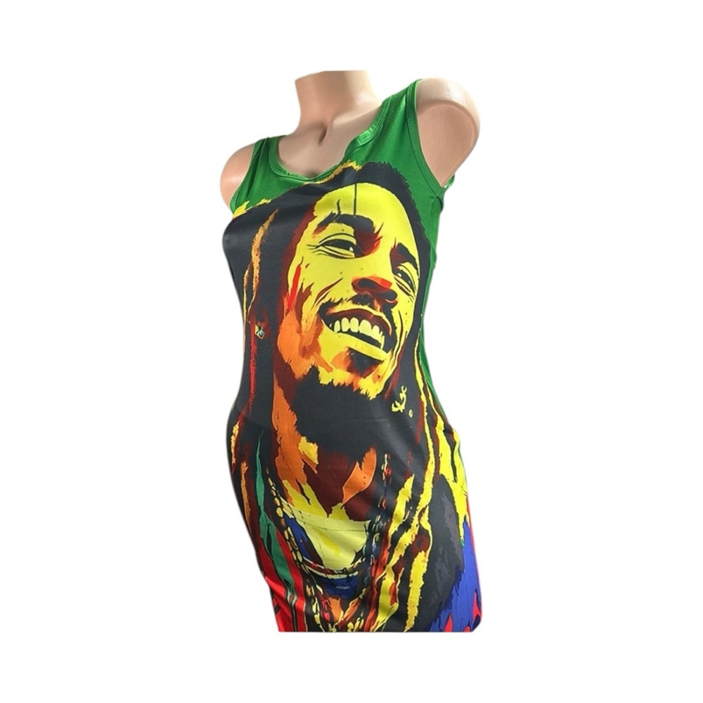 Vibrant Graphic Print Mini Dress